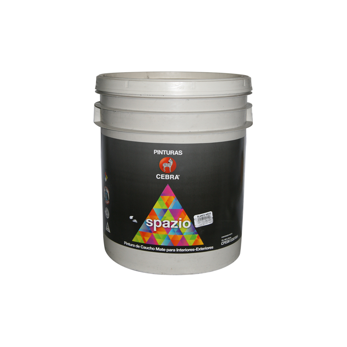 PINTURA CAUCHO TIPO A CEBRA, BLANCO NIEVE, CUÑETE 4 Gal - Procura Center